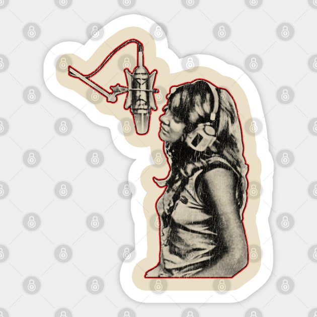 Retro Linda Ronstadt Sticker by MuraiKacerStore